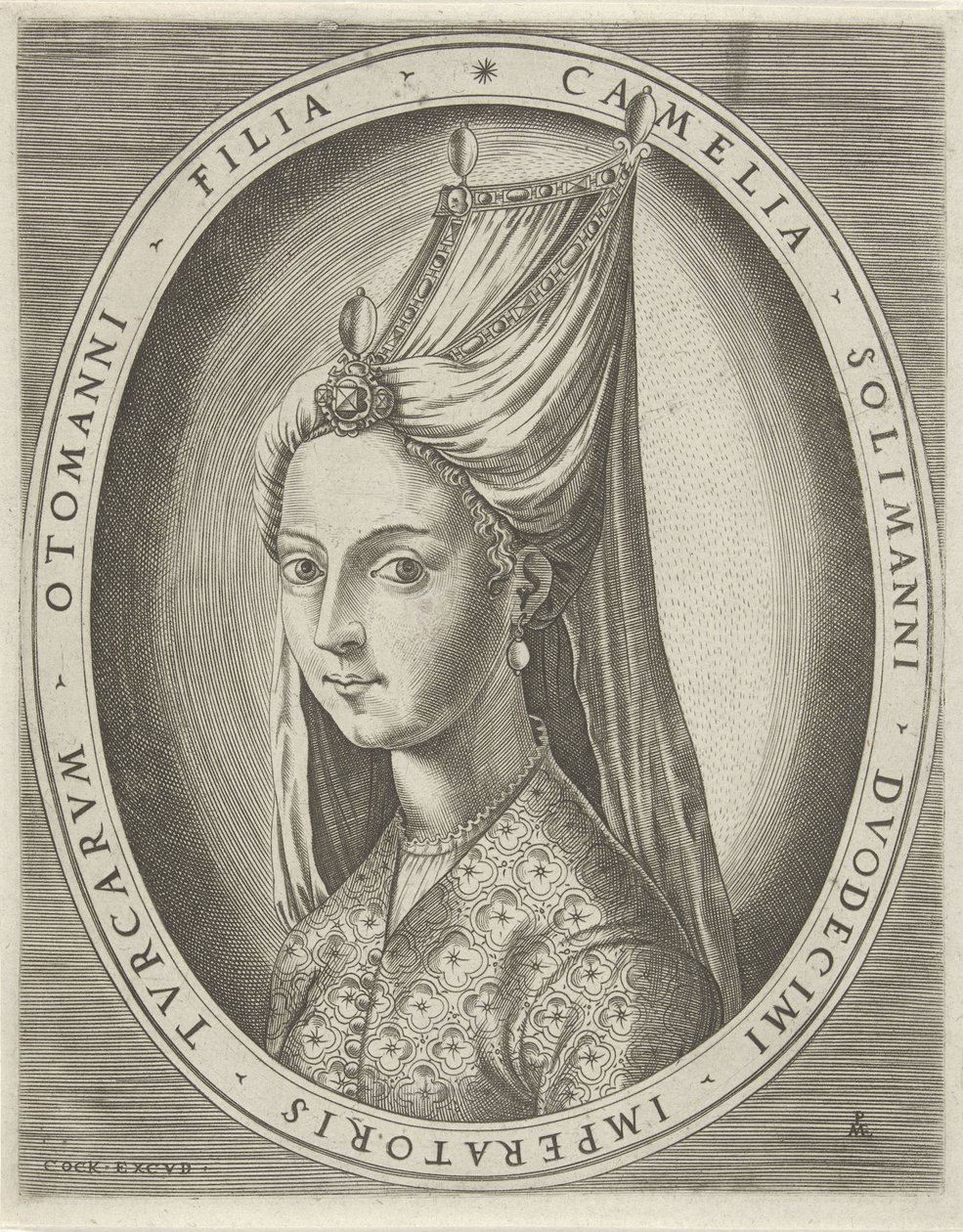 Portrét Amálie, dcery Suleymana I. Velikého Portréty panovníků (název série) od Pieter van der Heyden