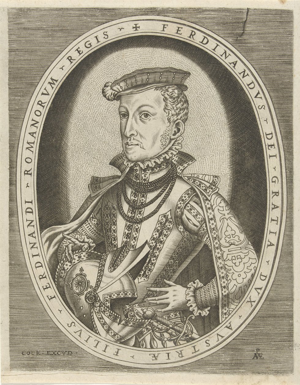 Portrét Ferdinanda II Tyrolského Portréty panovníků (název série) od Pieter van der Heyden