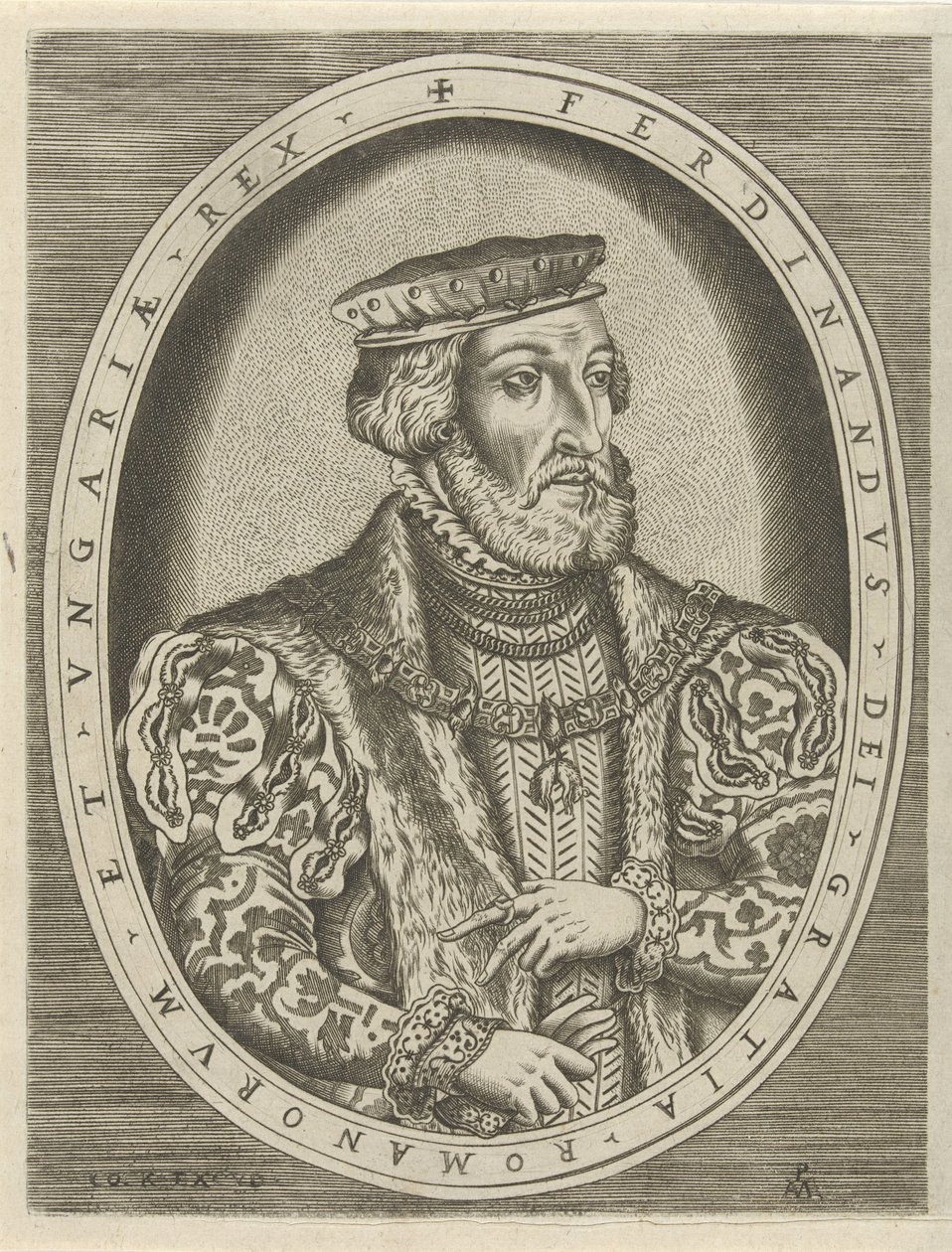 Portrét Ferdinanda I. Habsburského, německého císaře Portréty panovníků (název série) od Pieter van der Heyden