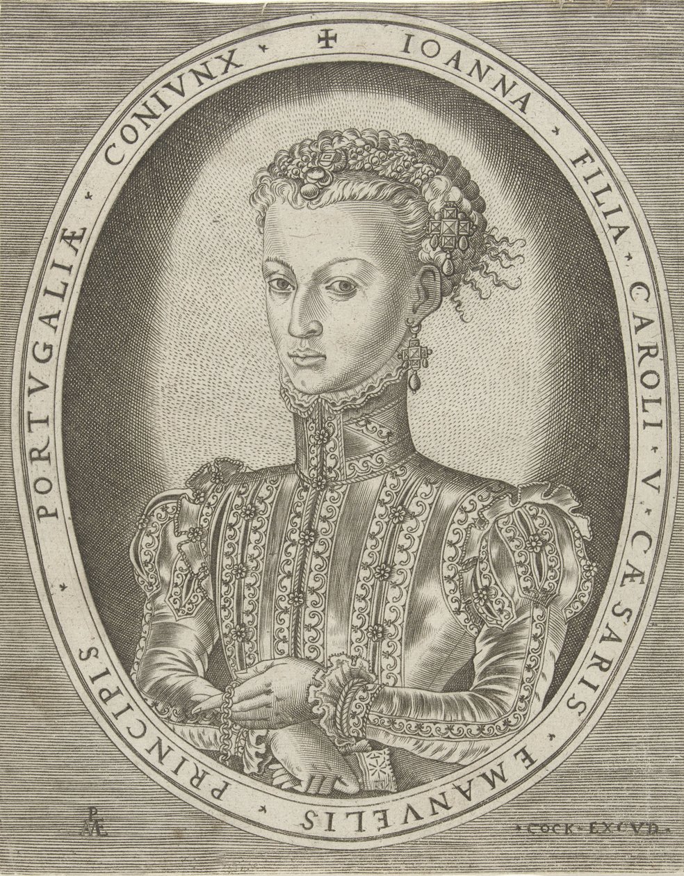 Portrét Johanny Habsburské Portréty panovníků (název série) od Pieter van der Heyden