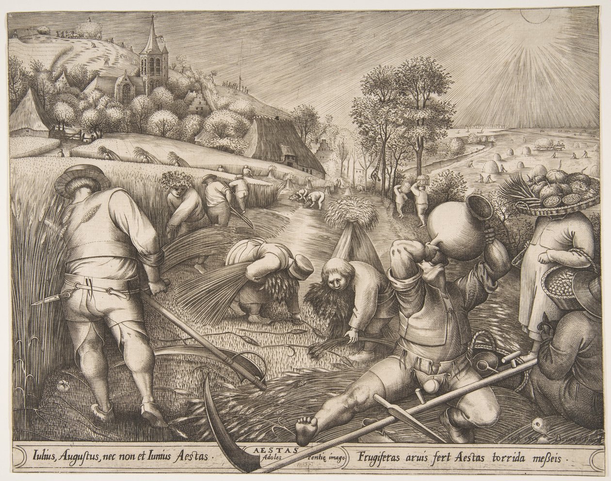 Summer Aestas ze série The Seasons, 1570. od Pieter van der Heyden