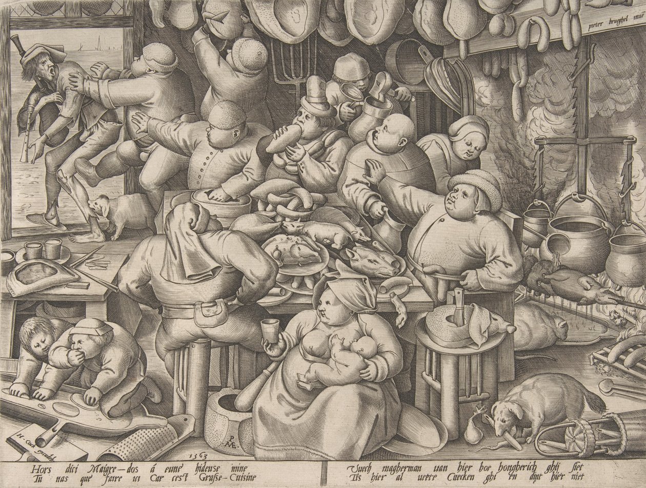 Tučná kuchyně, 1563. od Pieter van der Heyden