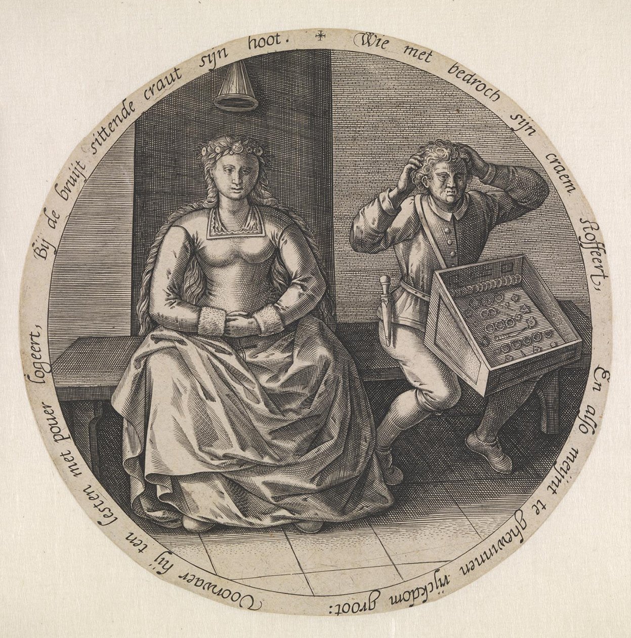 Bezstarostný kramář od Pieter van der Heyden