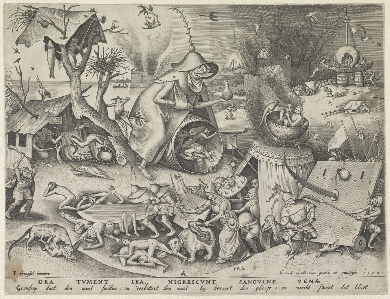 hněv Ira (název na objektu) Sedm smrtelných hříchů (název série) od Pieter van der Heyden