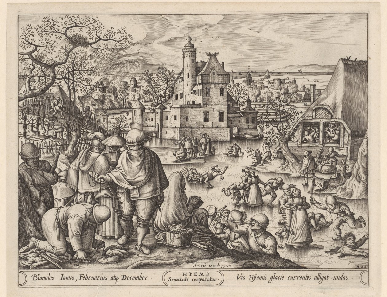 Zima Hyems (název na objektu) The Four Seasons (název série) od Pieter van der Heyden