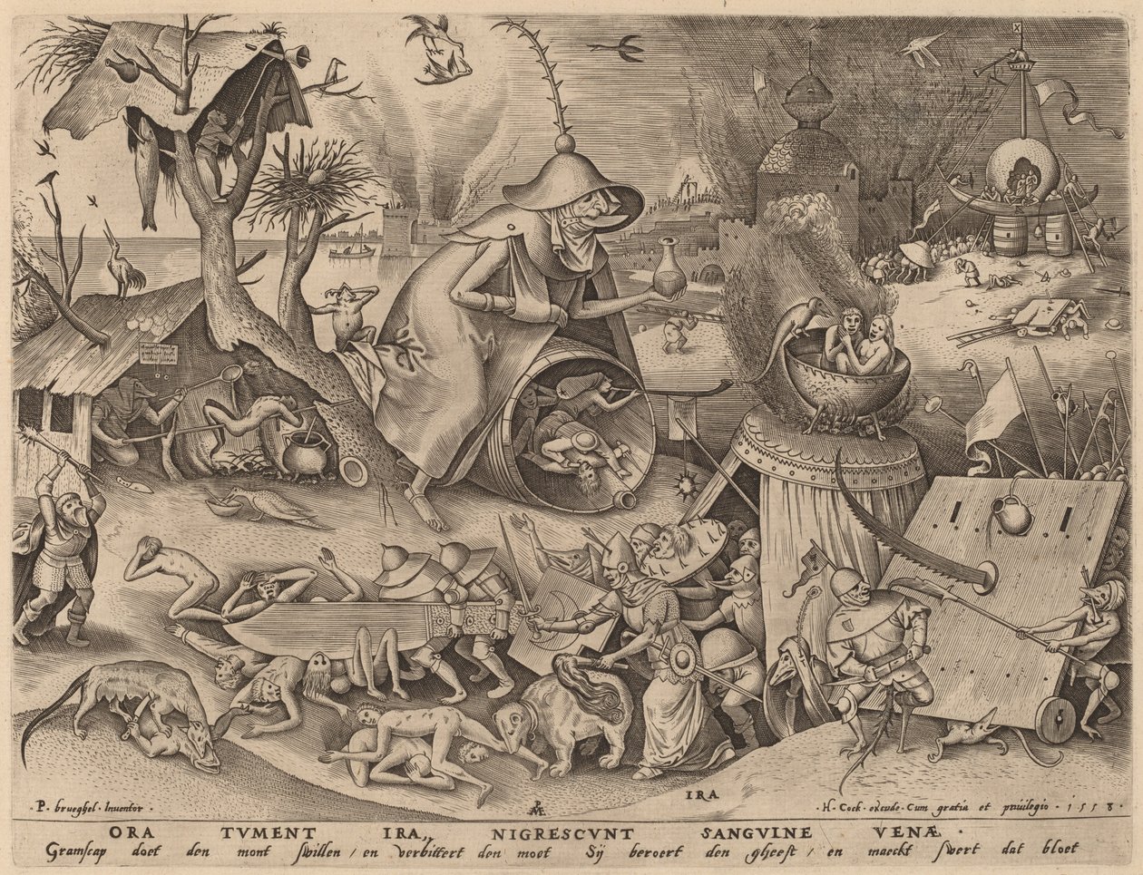 Hněv od Pieter van der Heyden after Pieter Bruegel the Elder