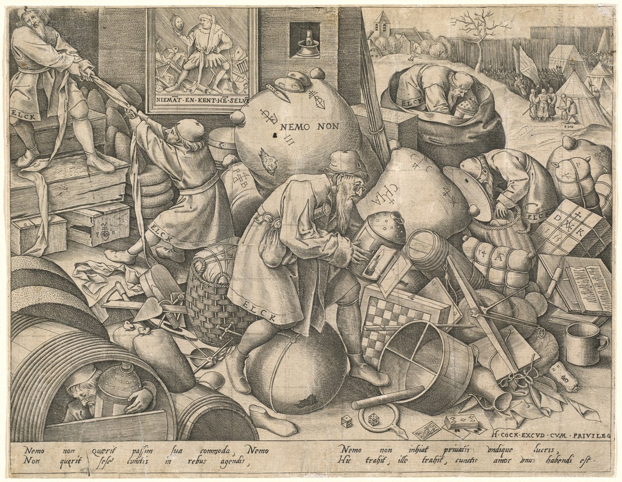 Každý muž od Pieter van der Heyden after Pieter Bruegel the Elder