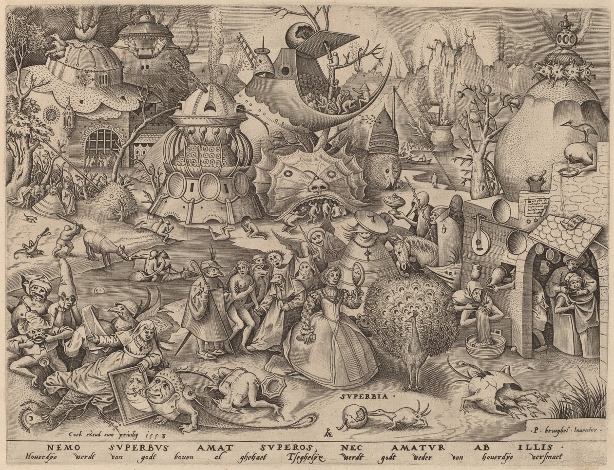 Hrdost od Pieter van der Heyden after Pieter Bruegel the Elder