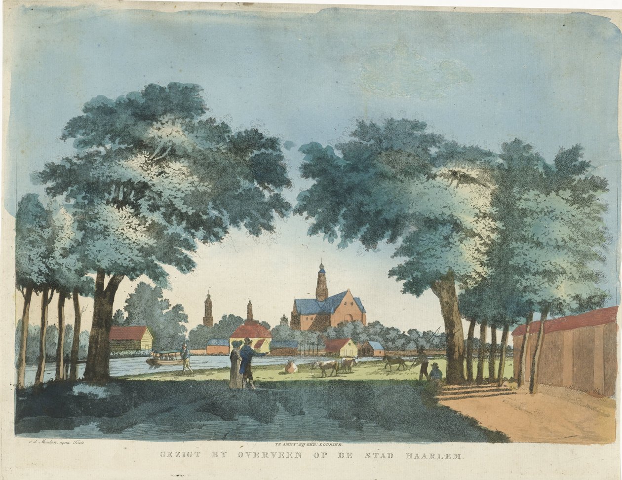 Pohled na Haarlem z Overveenu Pohled Overveenem na město Haarlem (název na objektu) od Pieter van der Meulen