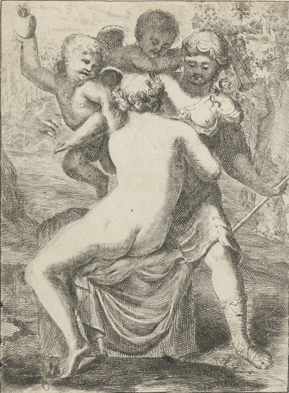 Jupiter svádí Callisto od Pieter van der Plas (II)