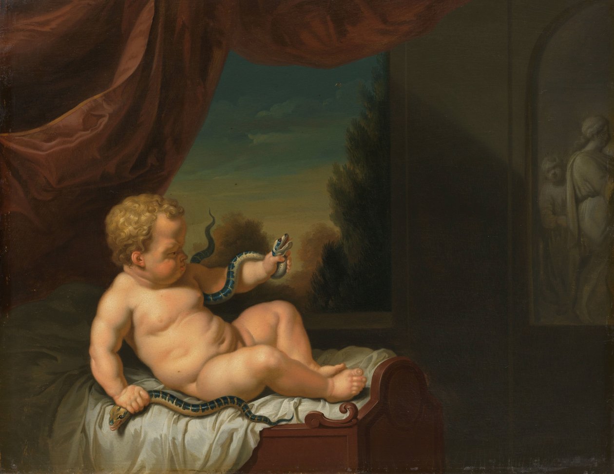 Nemluvně Herkules s hadem od Pieter van der Werff