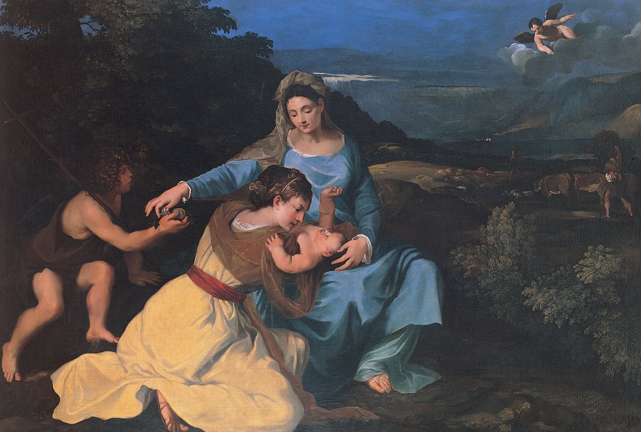 Madona s dítětem, svatá Kateřina a svatý Jan od Pietro da Cortona
