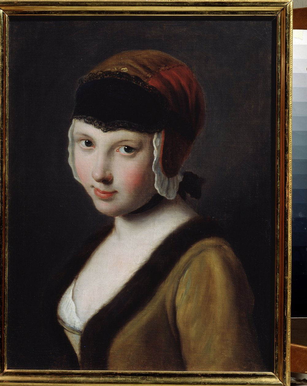 Dívka s černou maskou od Pietro Antonio Rotari