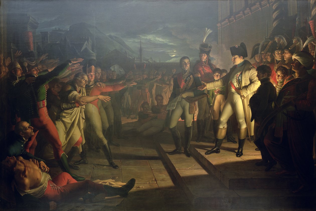 Přísaha Sassoni Napoleonu Bonaparte (1769-1821) po bitvě u Jena-Auerstadt, 14. října 1806, 1820 (viz také 80249)d od Pietro Benvenuti
