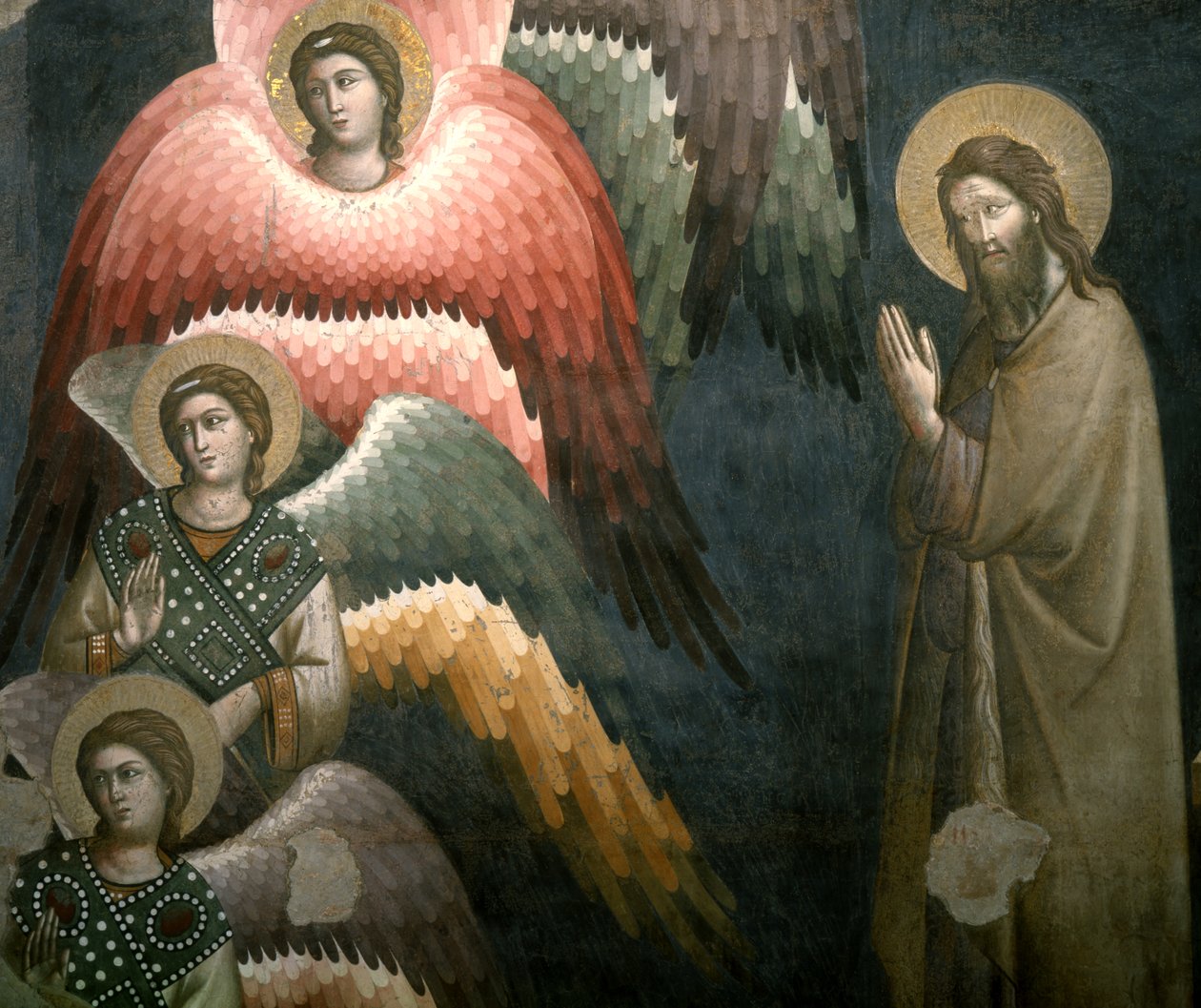 Andělé, detail z Posledního soudu, druhá polovina 13. století, freska od Pietra Cavalliniho od Pietro Cavallini