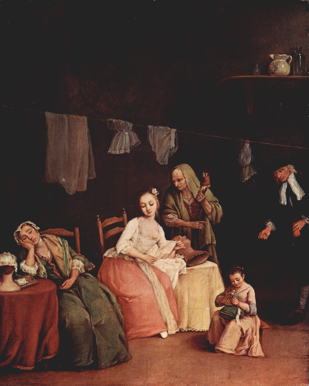 Uklízečka od Pietro Longhi