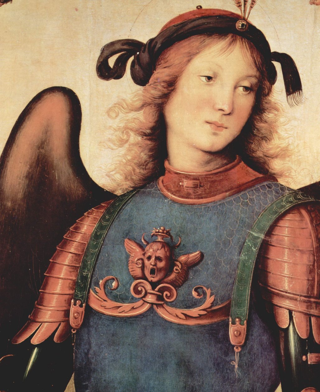 Nanebevzetí Panny Marie se čtyřmi svatými, detail od Pietro Perugino