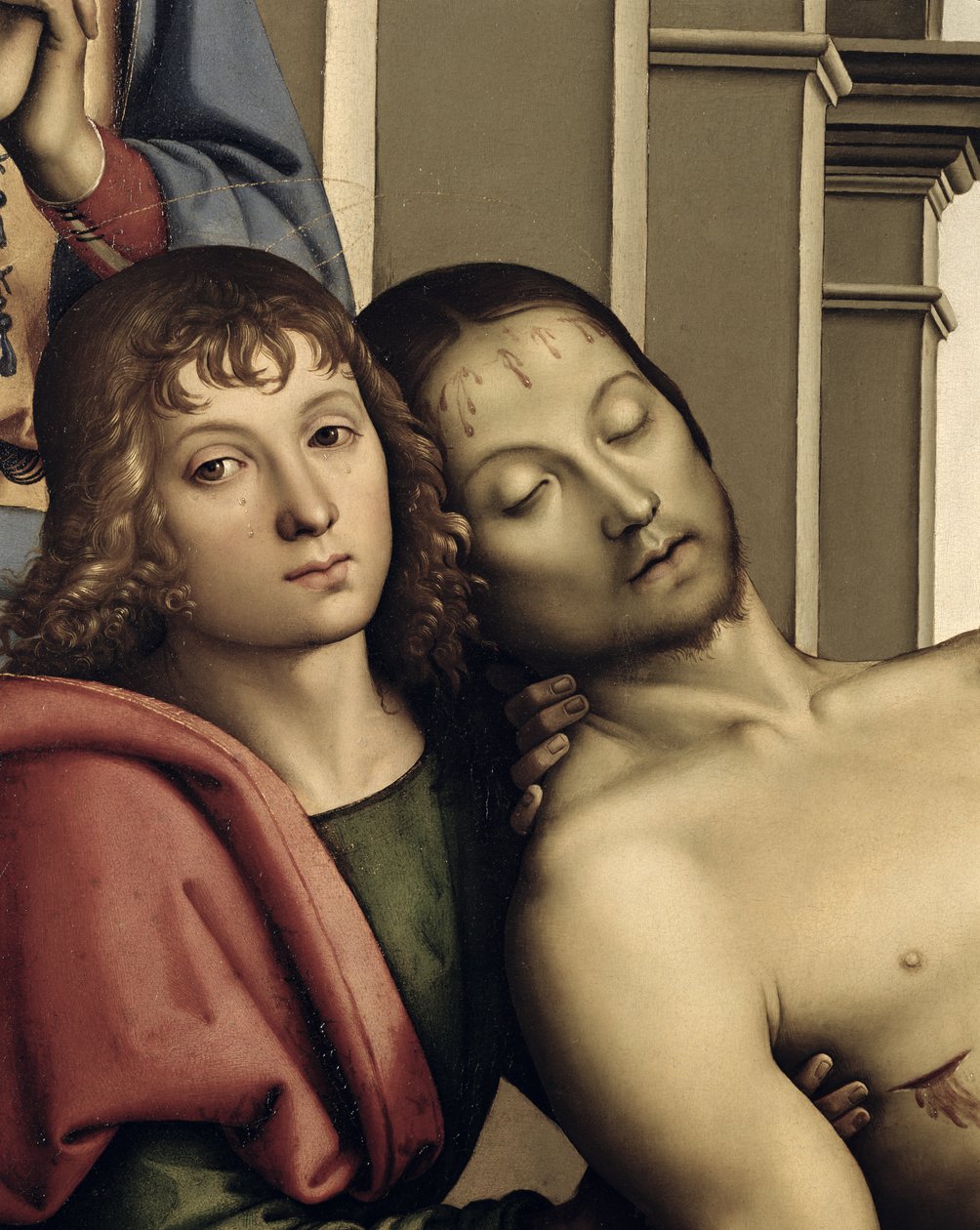 Pieta, 1494-95 olej na panelu detail 50041 od Pietro Perugino