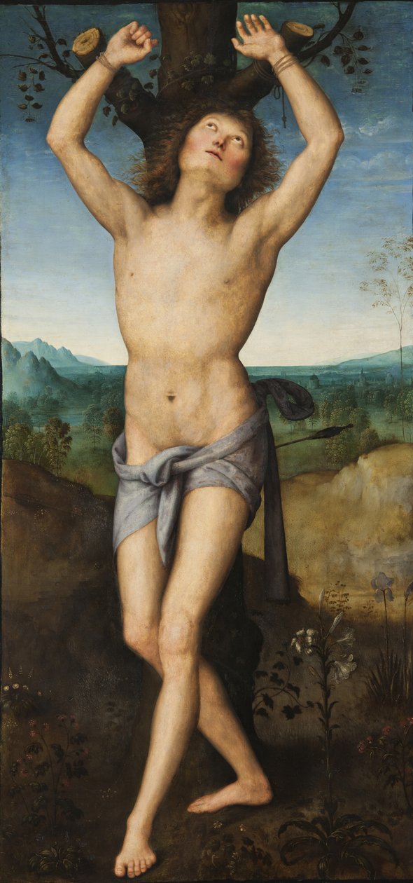 Saint Sebastian, c.1485 (tempera na panelu) od Pietro Perugino