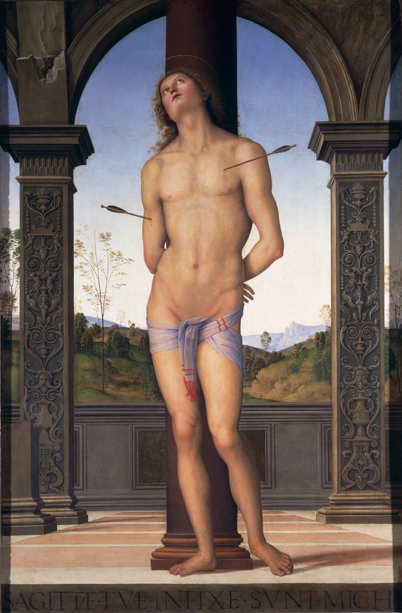 Svatý Šebestián, kolem 1490-1500 od Pietro Perugino