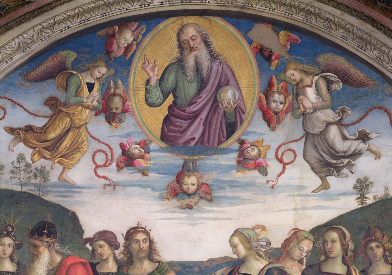 Věčný Otec ve slávě s proroky a Sibylami, ze Sala dell"Udienza, 1496-1500 od Pietro Perugino