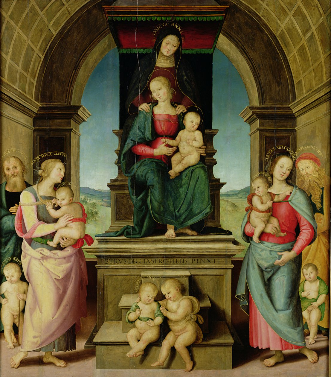 Rodina svaté Anny, kolem roku 1507 od Pietro Perugino