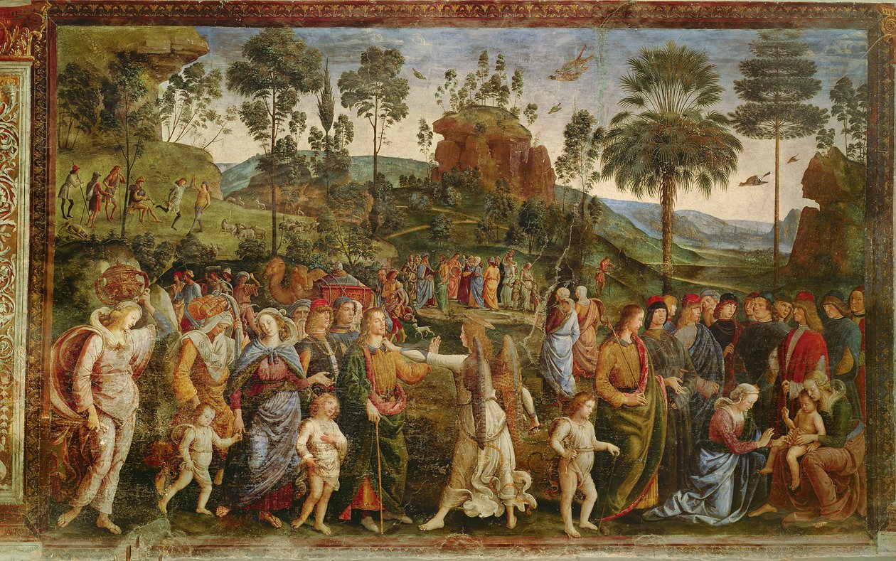 Mojžíšova cesta, c.1481-83 od Pietro Perugino