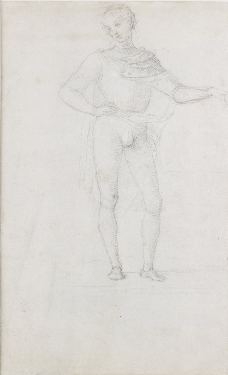 Verso: Studie pro postavu v klanění tří králů, WA1846.5 od Pietro Perugino