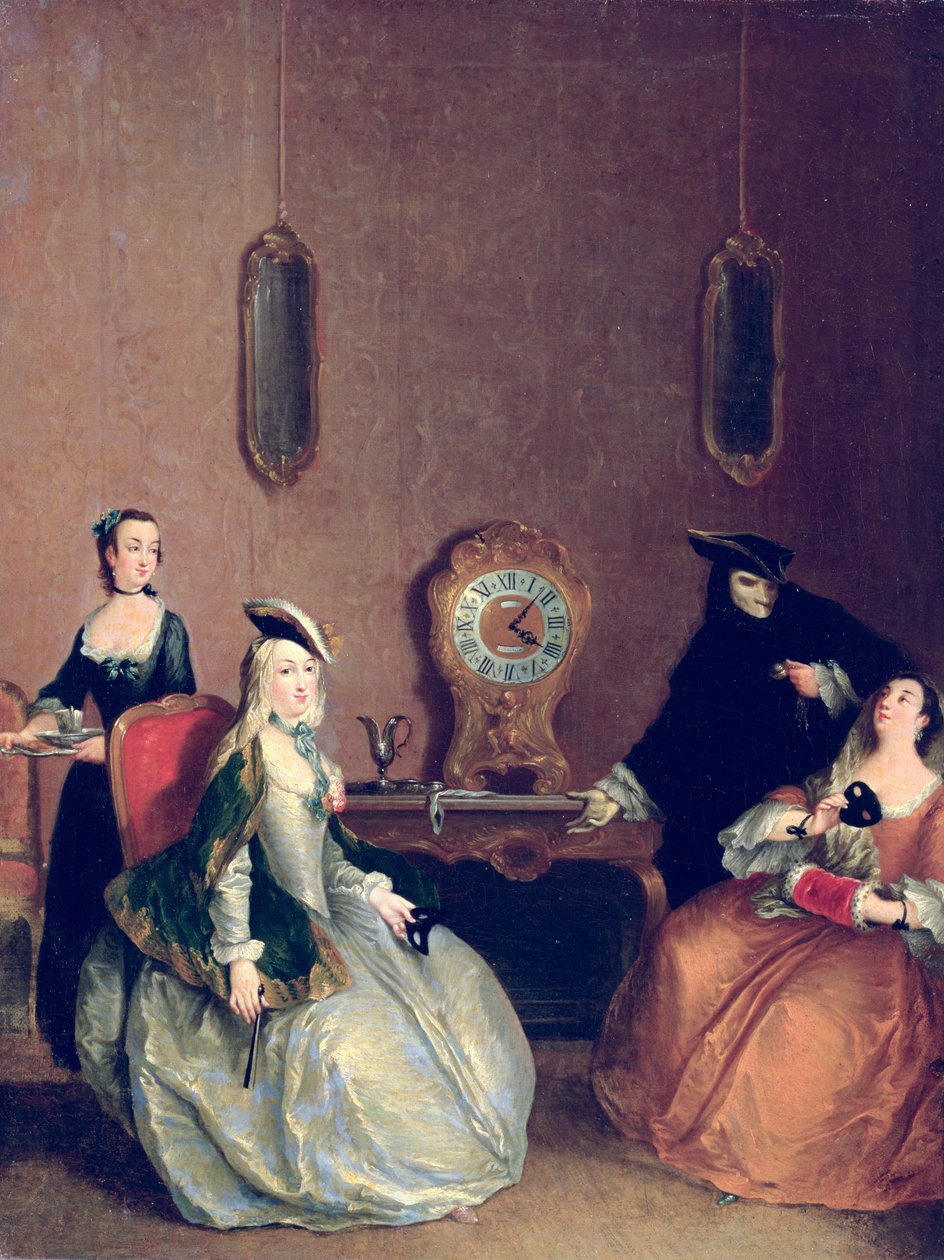 Interiérová scéna - Maskovaná párty od Pietro after Longhi