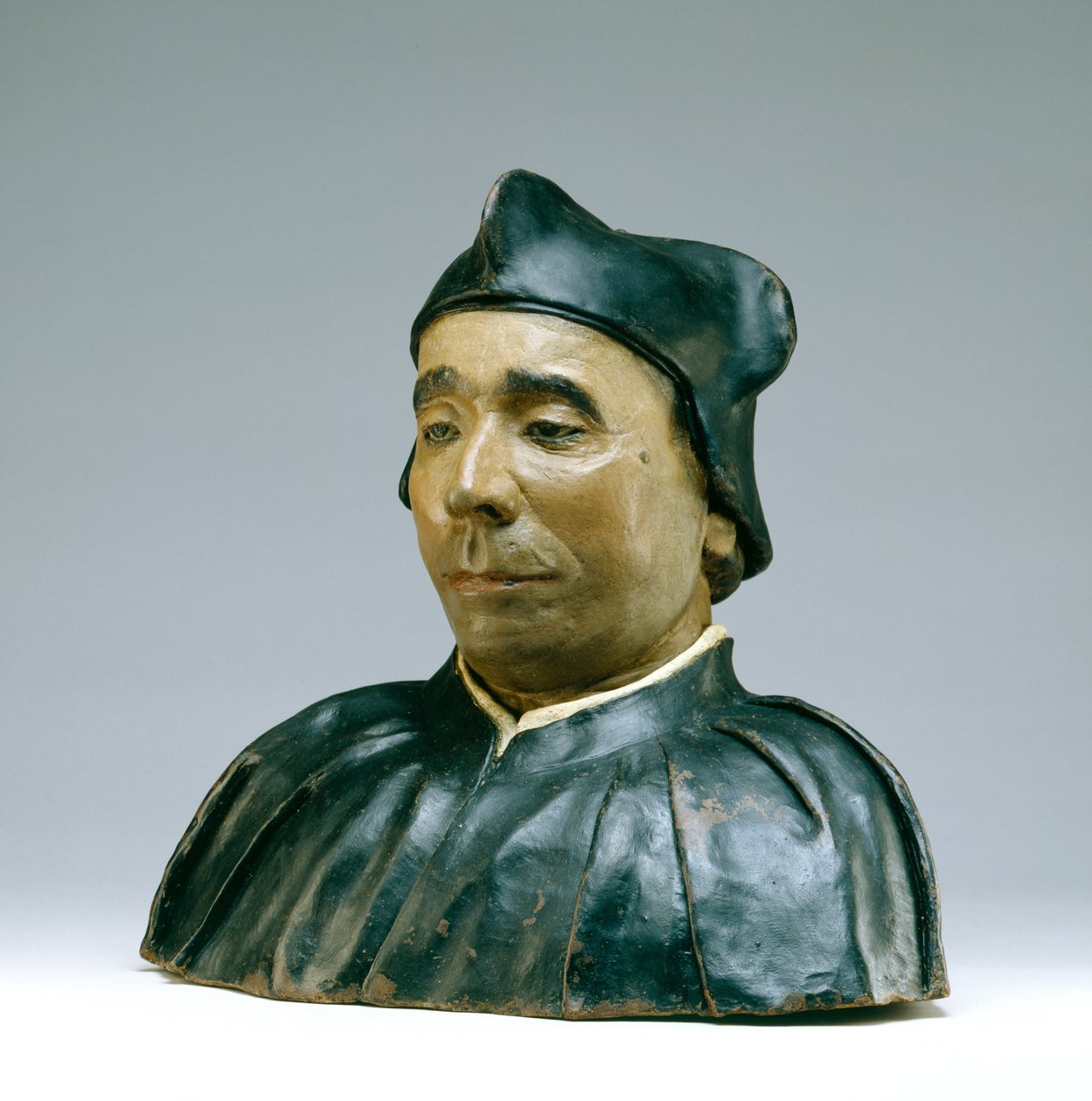 Busta učence nebo preláta, 1545 (polychromovaná terakota) od Pietro Torrigiano