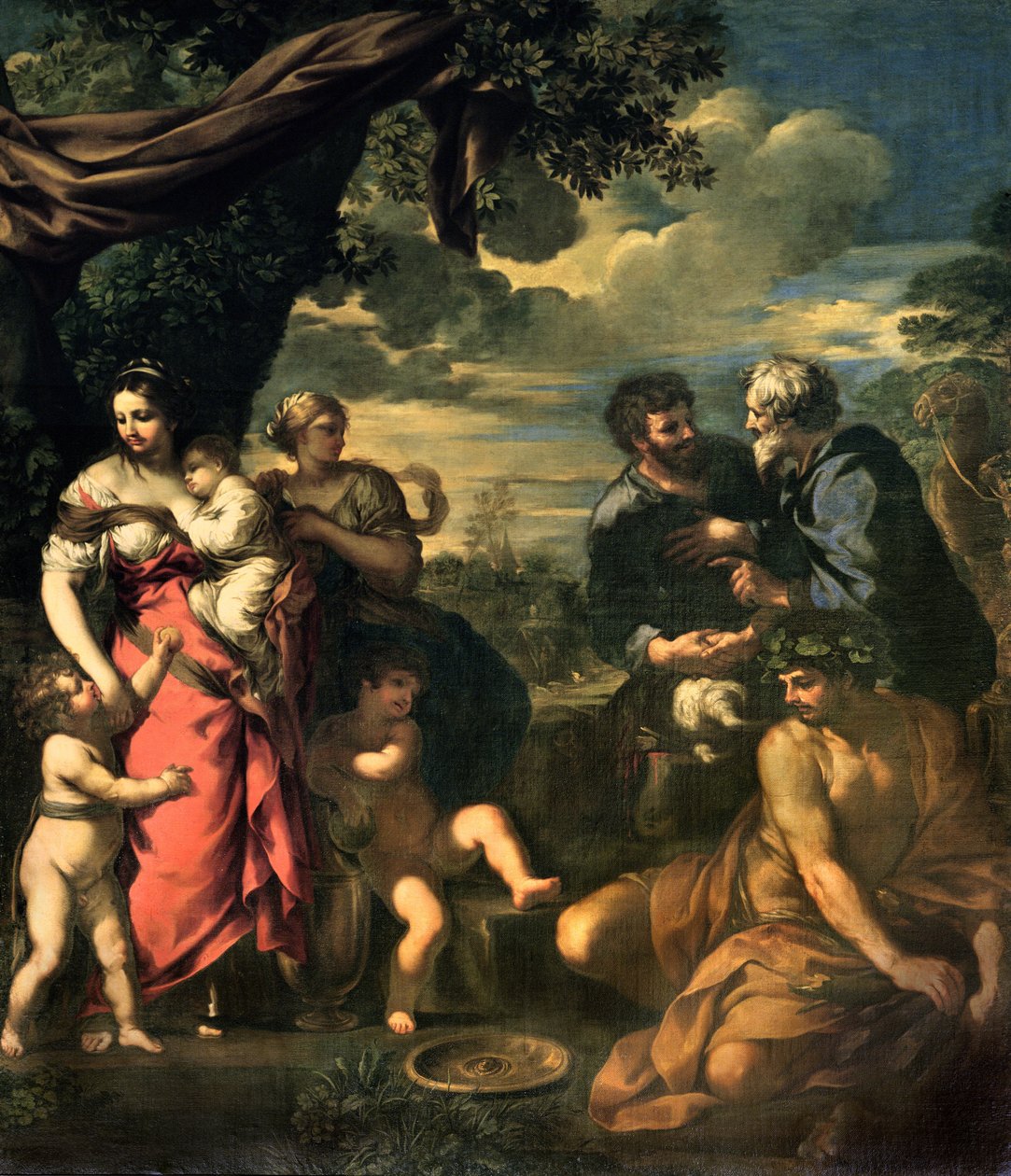 Aliance Jákoba a Lábana od Pietro da Cortona