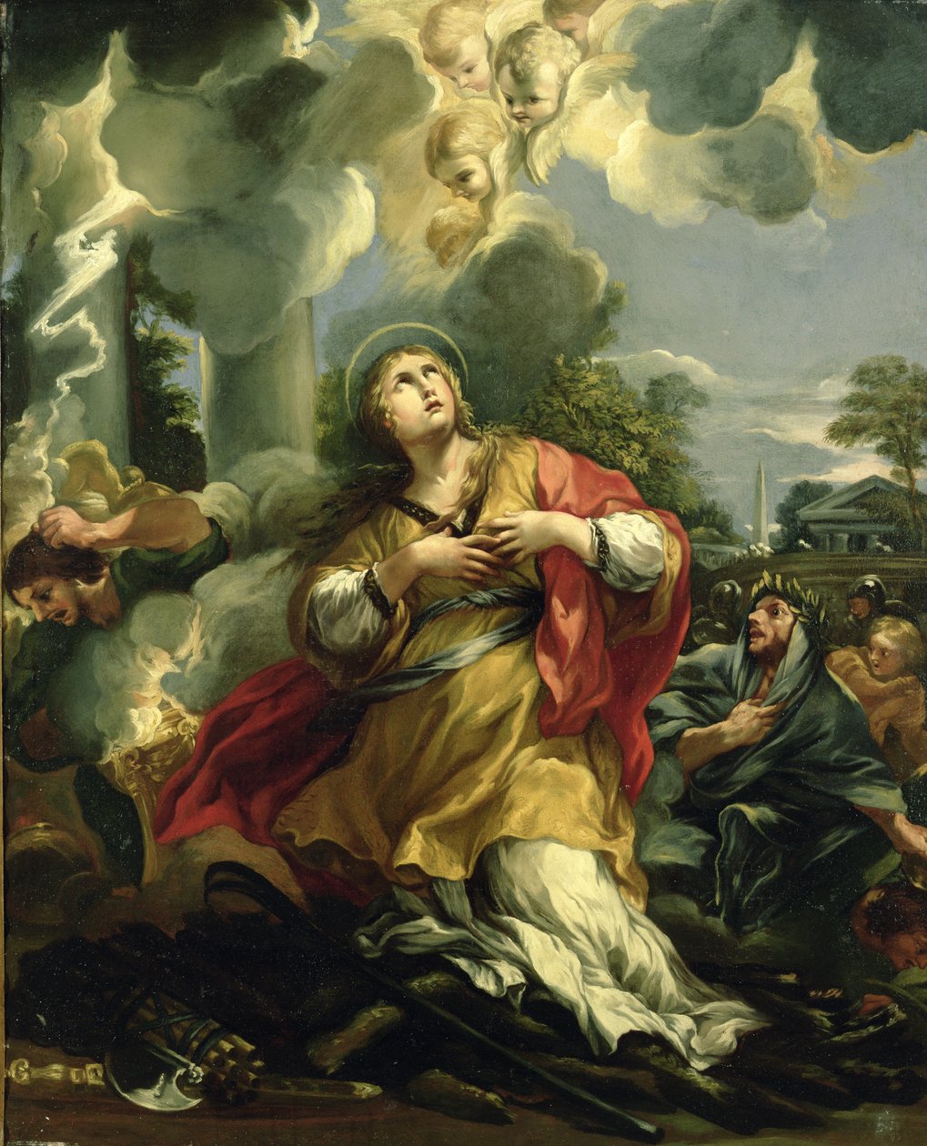 Vize svaté Barbory od Pietro da Cortona
