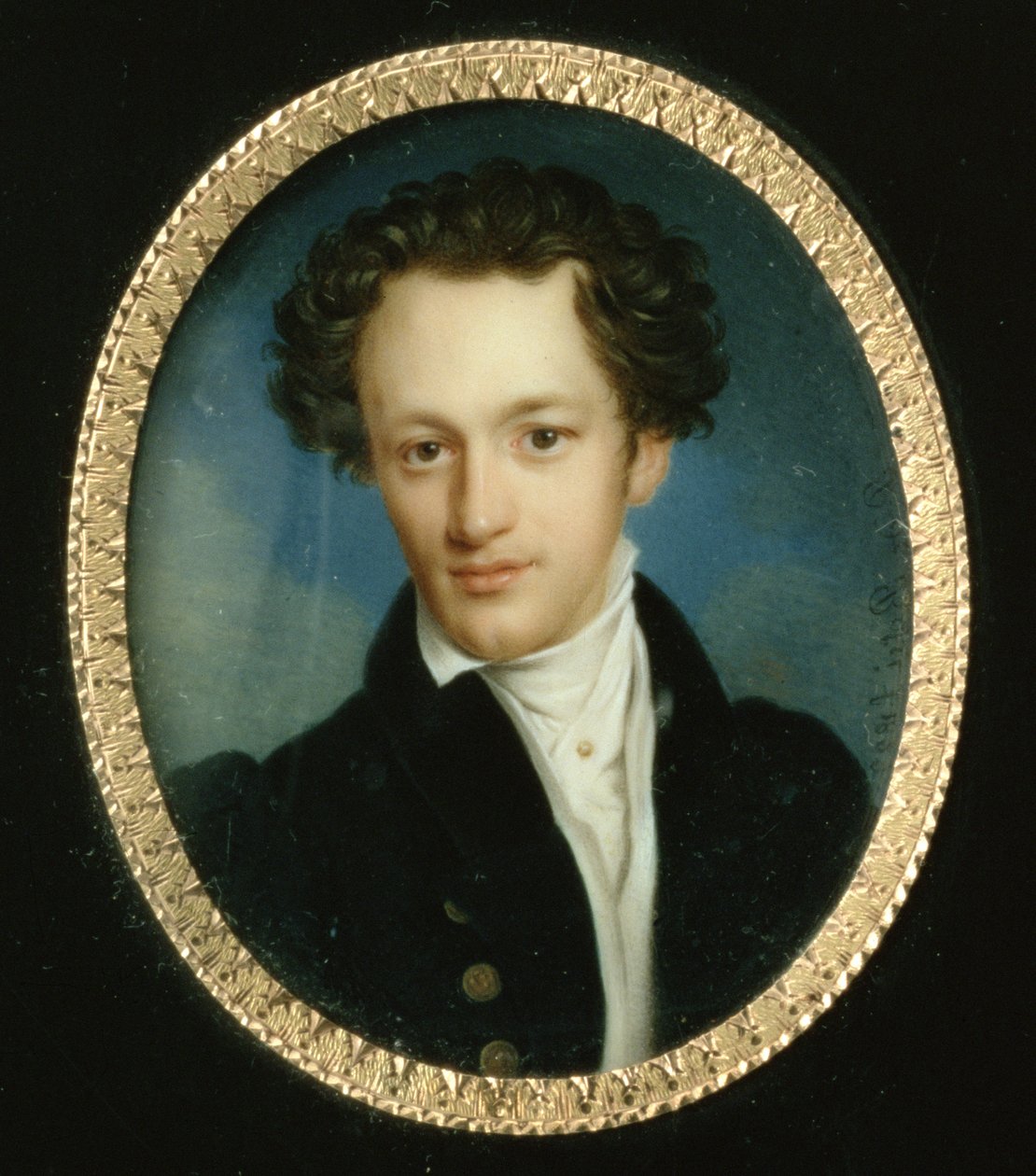 Portrét neznámého muže v modrém fraku, 1829 od Pietro de Rossi