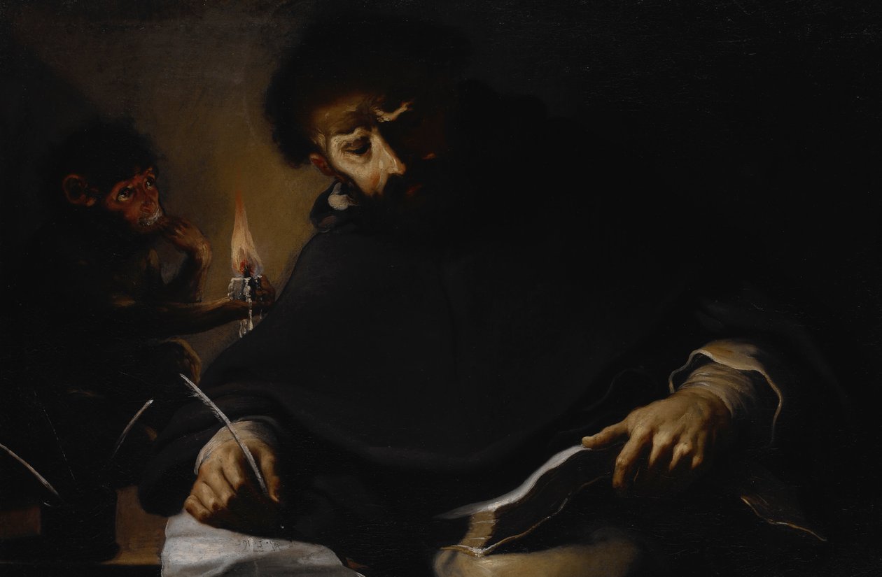 Svatý Dominik a ďábel od Pietro della Vecchia