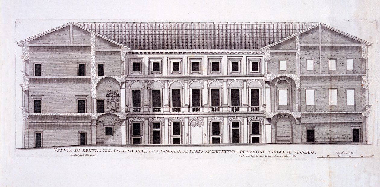 Palazzo Altemps, Řím, z „Palazzi di Roma“, část II, vydané v 70. letech 17. století od Pietro Ferrerio