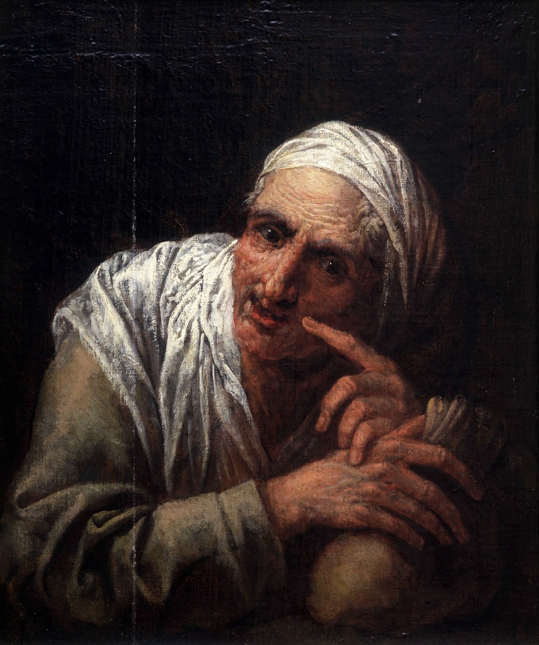 Tvář staré ženy od Pietro  Della Vecchia