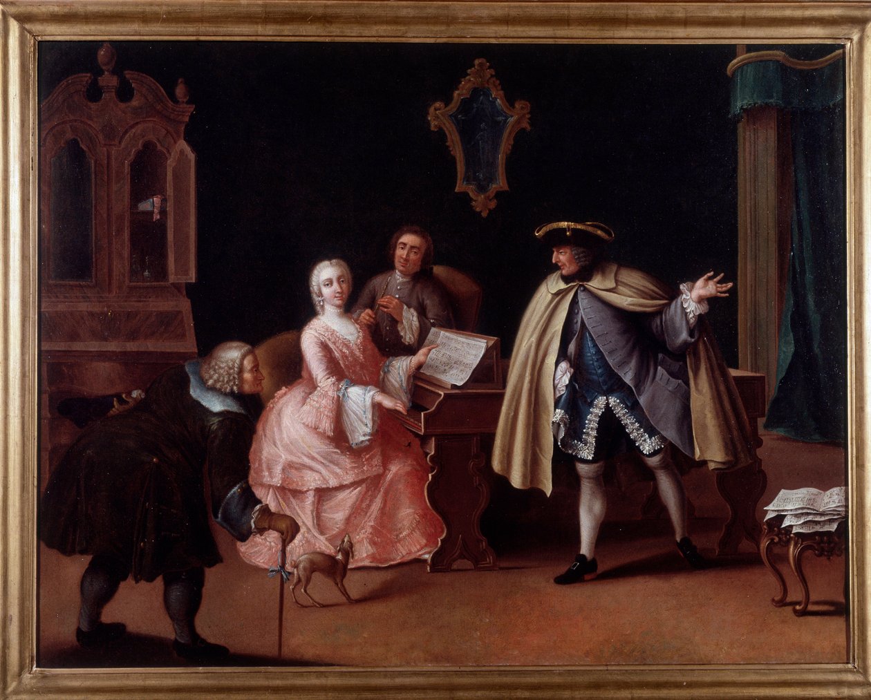 Hudební lekce (malování od Pietro (after) Longhi