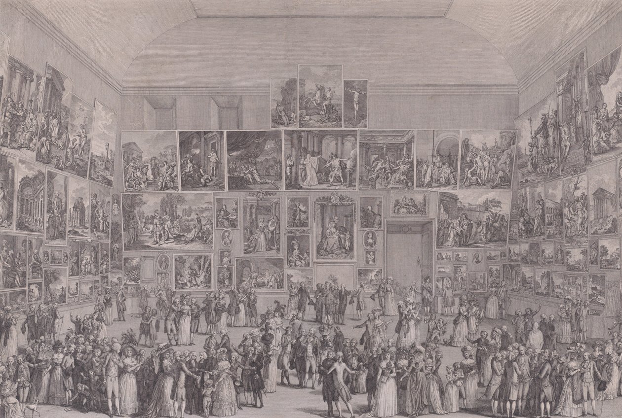 Výstava v Salon du Louvre v roce 1787. od Pietro Antonio Martini