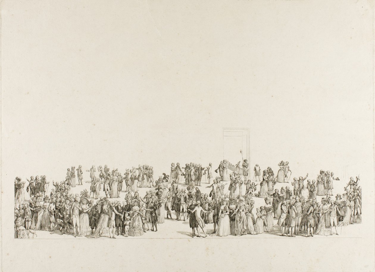 Výstava v Salon du Louvre v roce 1787, 1787 od Pietro Antonio Martini