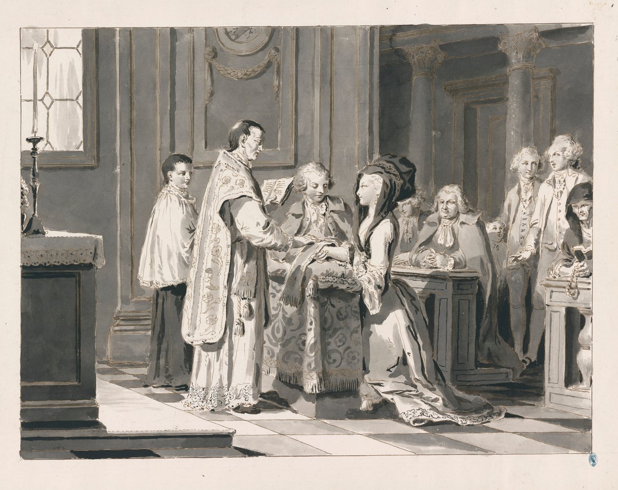 Manželství ze sedmi svátostí od Pietro Antonio Novelli