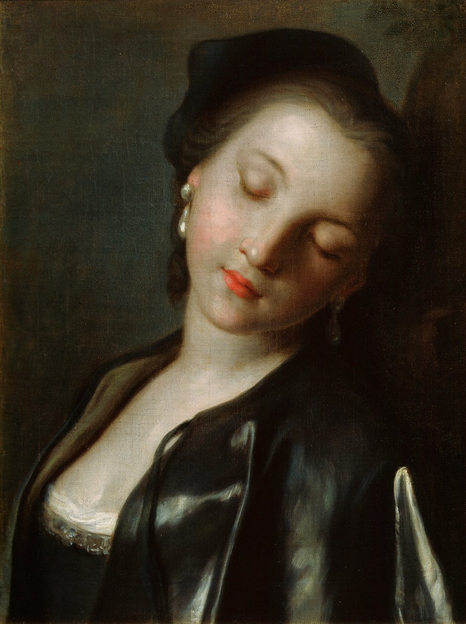 Spící mladá žena, polovina 18. století od Pietro Antonio Rotari