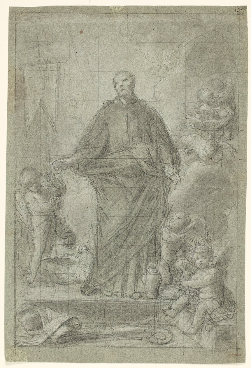 Svatý Kajetán z Thiene (?) obklopený putti od Pietro Antonio de Pietri