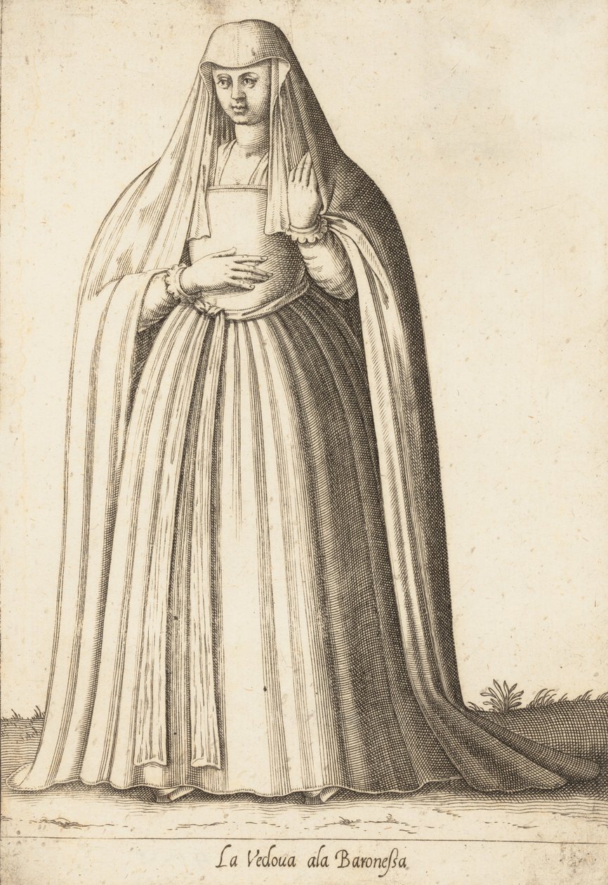 Baronka vdovského křídla, ca. 1580. od Pietro Bertelli.