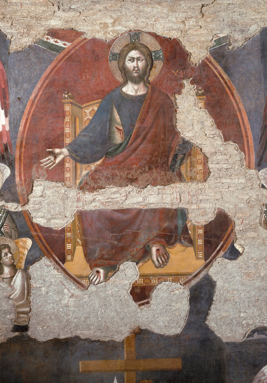 Poslední soud: Kristus trumfuje. Detail. (Freska od Pietro Cavallini