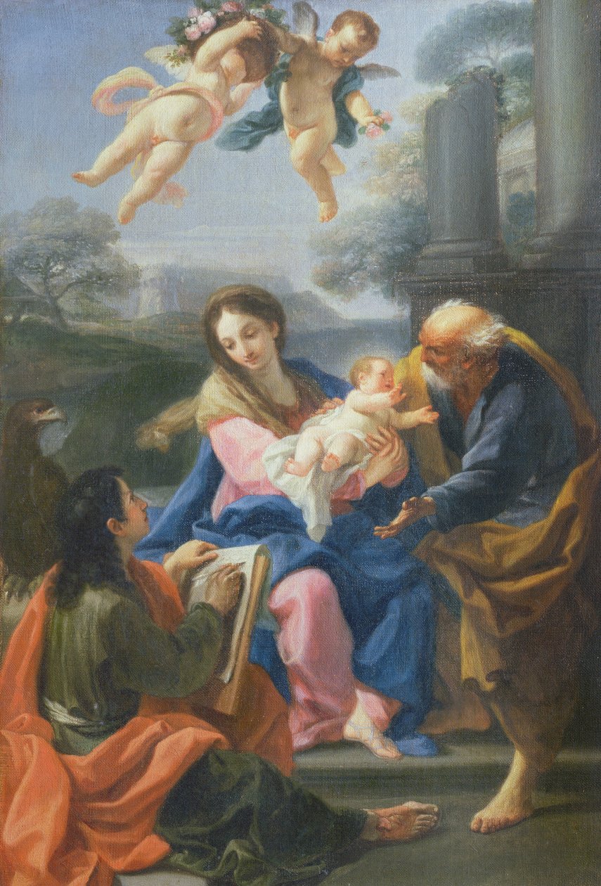 Svatá rodina s umělcem od Pietro De Pietri