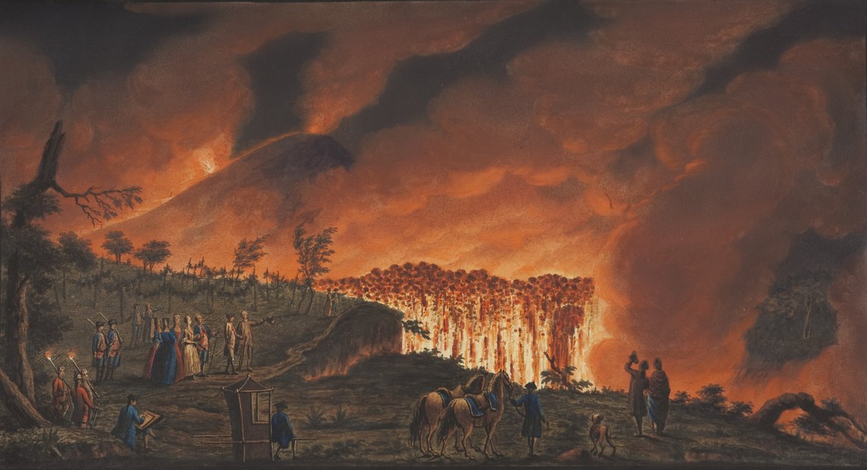 Deska XXXVIII z Campi Phlegraei: Hamilton, 1776 (čb na papíře) od Pietro Fabris