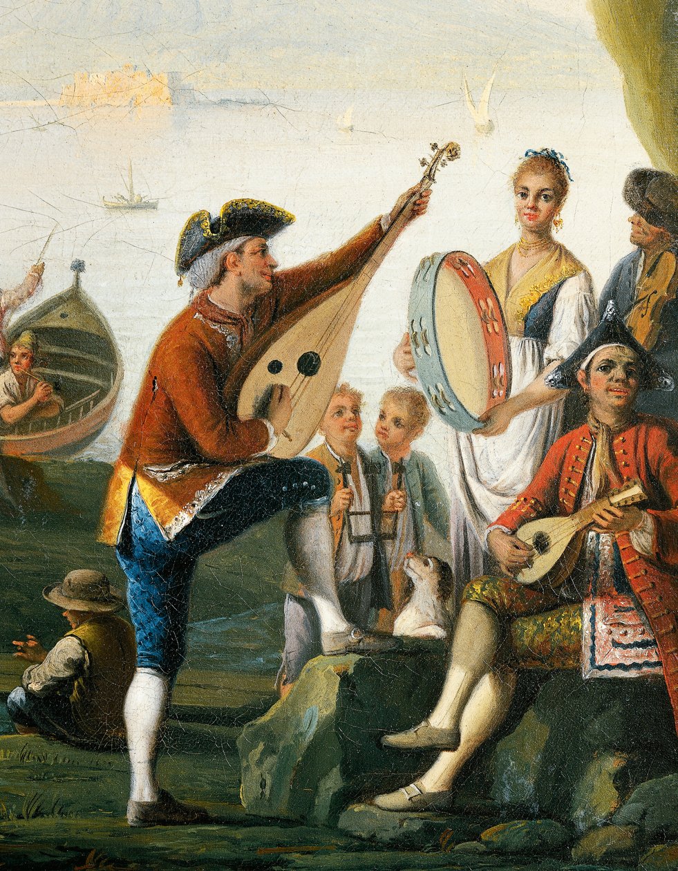 Scény každodenního života v jeskyni v Posillipu, Pietro Fabris, detail od Pietro Fabris