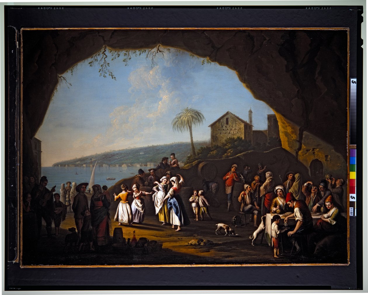 Tarantella v Mergellině, nedatováno (plátno) od Pietro Fabris