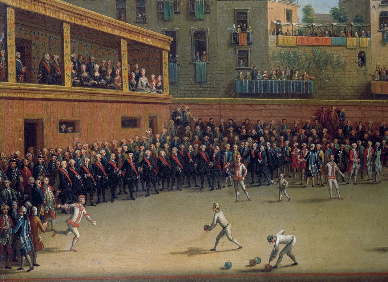 Házená, od Pietra Fabrise (aktivní 1768-1778), Detail, Itálie od Pietro Fabris