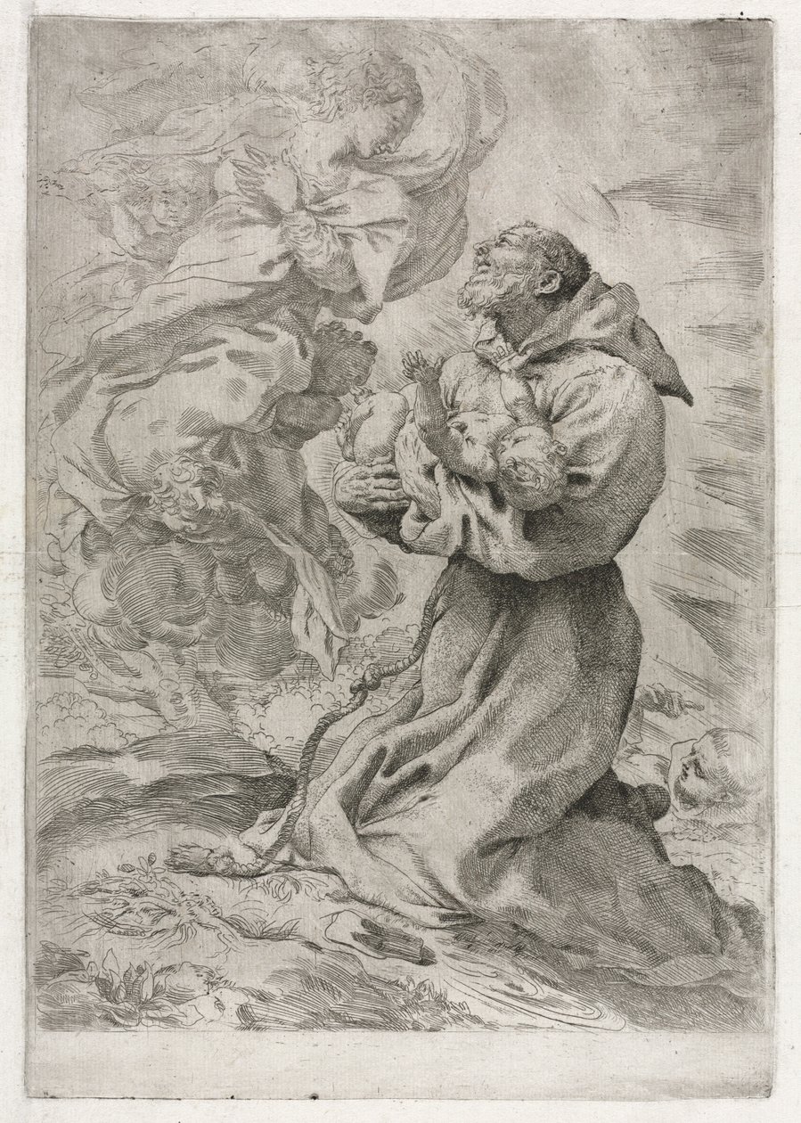 Vidění svatého Františka z Assisi, 1590. od Pietro Faccini